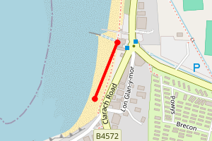 Map showing Borth
