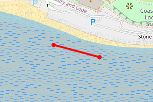Map showing Lepe