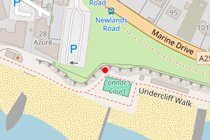 Map showing Rottingdean