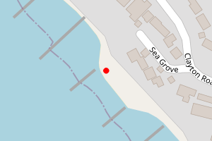 Map showing West Beach (west)