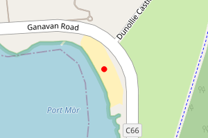 Map showing Port Mor Bay