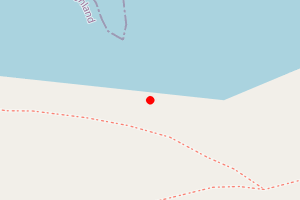 Map showing Sandigoe Beach, next to Sinclair-Girnigoe castles, off Sinclair Bay