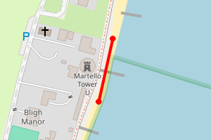 Map showing Felixstowe (Martello Tower U)