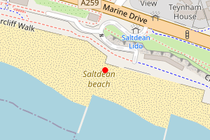 Map showing Saltdean, 2