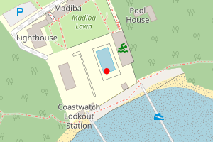 Map showing Stradling Steps Beach, St Donats