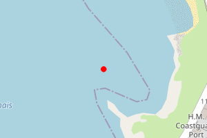 Map showing Leodamais Beach