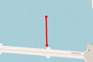 Map showing Blackpool Beach