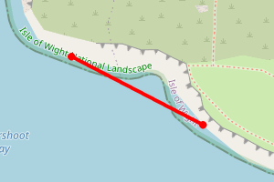 Map showing Watershoot Bay (St Catherine's)