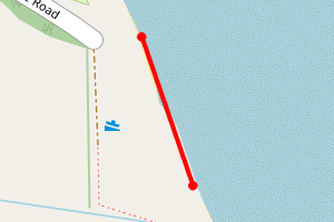 Map showing Easington Beach
