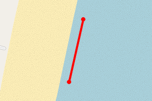 Map showing Wilsthorpe Beach