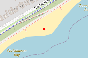 Map showing Holland beach
