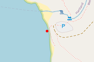 Map showing Welcombe Mouth
