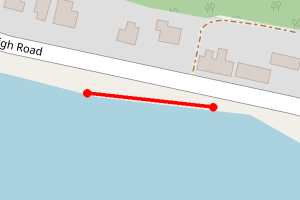 Map showing North Kessock Beach