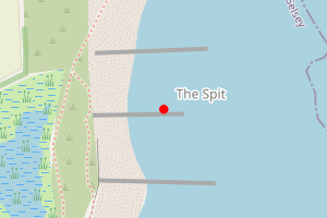 Map showing Church Norton Spit