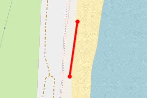Map showing Fraisthorpe Beach