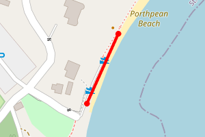 Map showing Porthpean