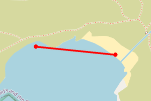 Map showing Porth Melgan
