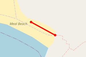 Map showing Meal Beach