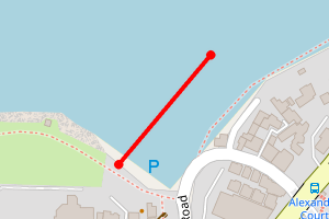 Map showing Porth Beach, Newquay beach