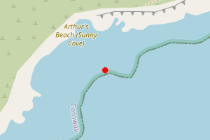 Map showing Sunny Cove
