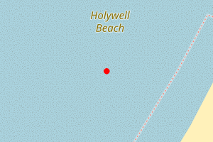 Map showing Holywell Bay