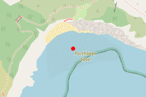 Map showing Porthbeer