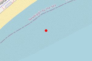 Map showing Newbiggin-by-the-Sea