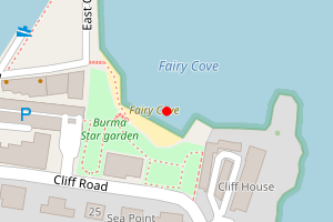 Map showing Fairy Cove
