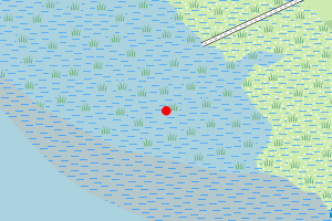 Map showing Martlesham Creek