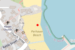 Map showing Gorran Haven