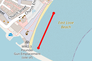 Map showing East Looe