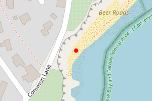 Map showing Beer Beach
